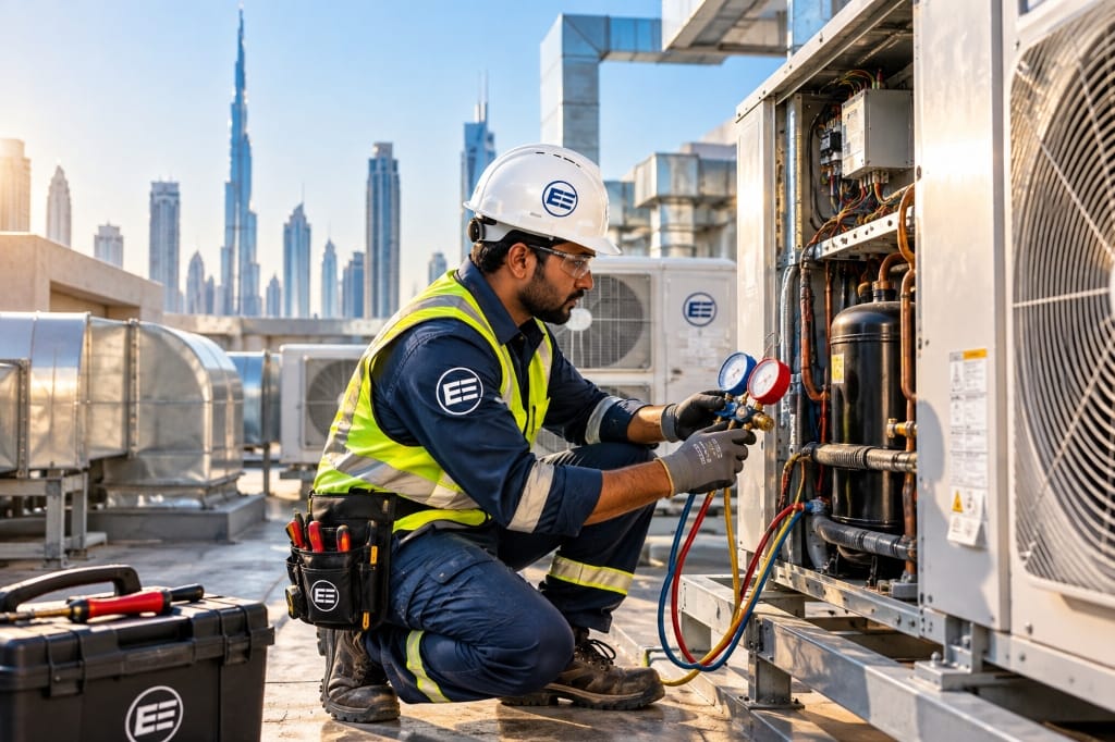 HVAC central air conditioning and chiller systems in Dubai — Euro Edge Technical Services