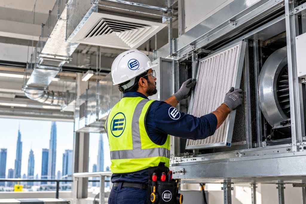 Ventilation ducting and FAHU air filtration installation in Dubai — Euro Edge Technical Services