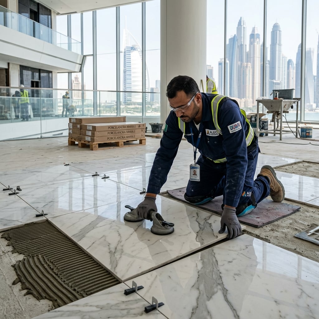 Wall & Floor Tiling - Euro Edge Technical Services Dubai